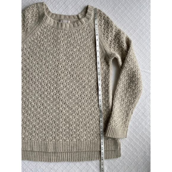 Banana Republic Star-Stitch Knit Crew Pullover Sweater‎ Merino Wool Alpaca Blend - Picture 11 of 12